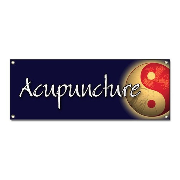 ACUPUNCTURE BANNER SIGN acupuncturist needle signs Chinese health back pain